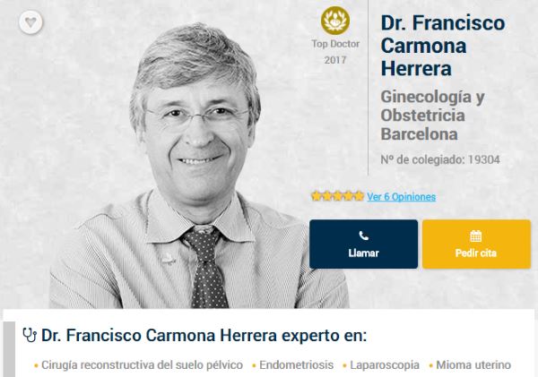 Dr. Francisco Carmona Top Doctors Awards 2017