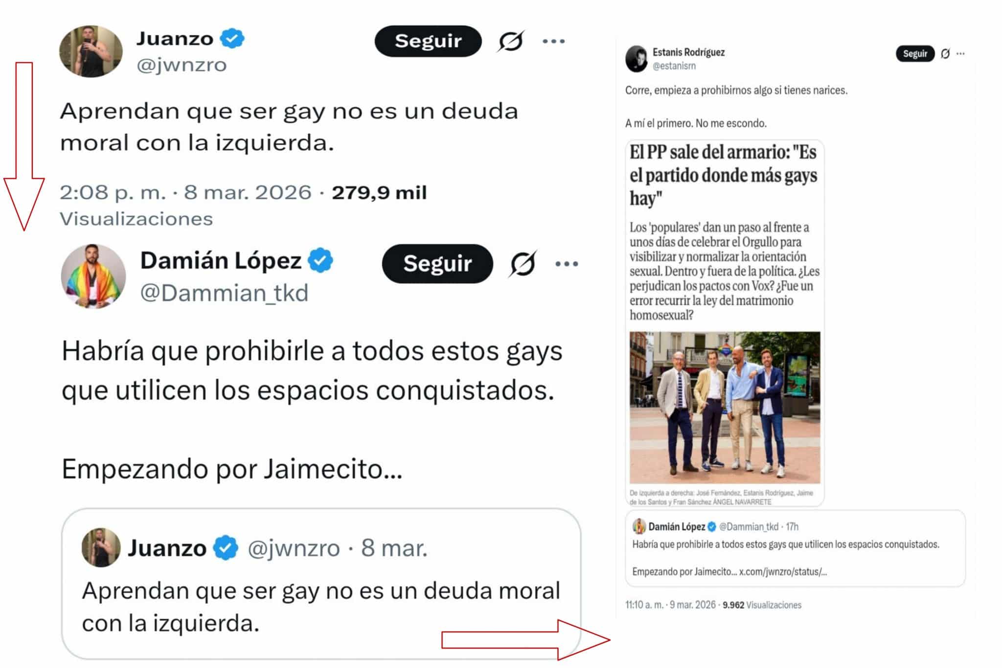 Damián López y el desprecio ideológico contra los gays del PP