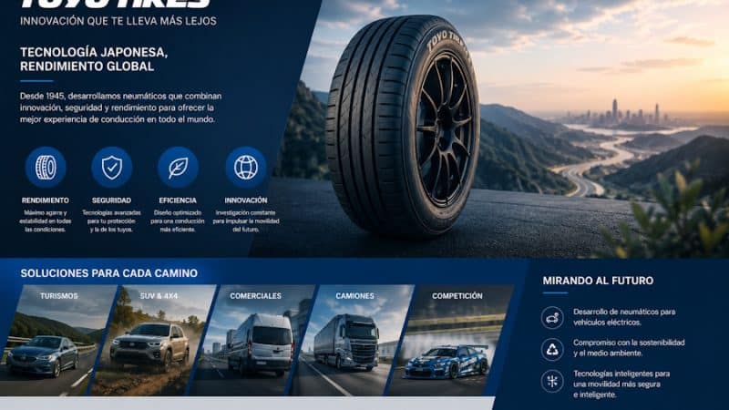 Toyo Tires: tecnología japonesa en neumáticos de alto rendimiento