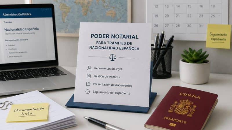 Poder notarial para nacionalidad española: representación legal para simplificar los trámites