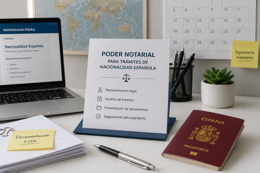 Poder notarial para nacionalidad española: representación legal para simplificar los trámites