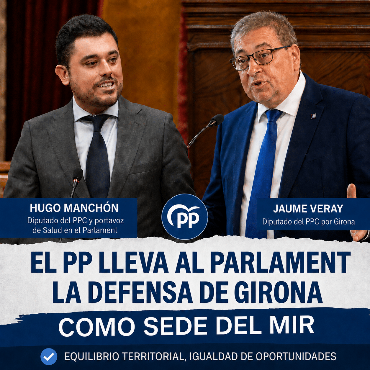 El PP lleva al Parlament la defensa de Girona como sede del MIR