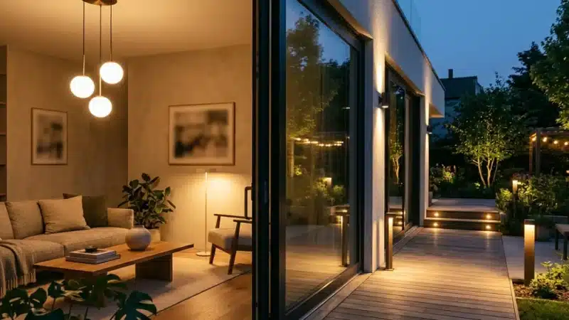 Iluminación exterior e interior: cómo elegir la luz adecuada para cada espacio de tu hogar